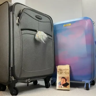 Samsonite & American Tourister Rolling Luggage with Travel Pillow