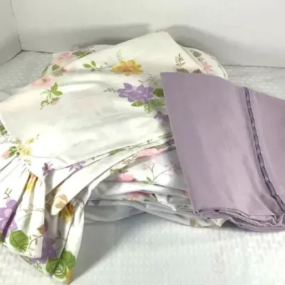 Floral Queen Bedding Set  Sheets, Pillowcases & Ruffled Shams