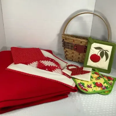 Vintage Red, White & Green Kitchen & Tabletop Collection  