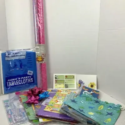 Colorful Gift Wrapping, Tissue Paper , Gift Bags & Tablecloth 