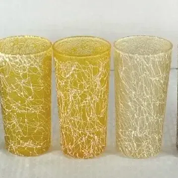 Vintage Mid-Century Spaghetti-String Glass Tumblers