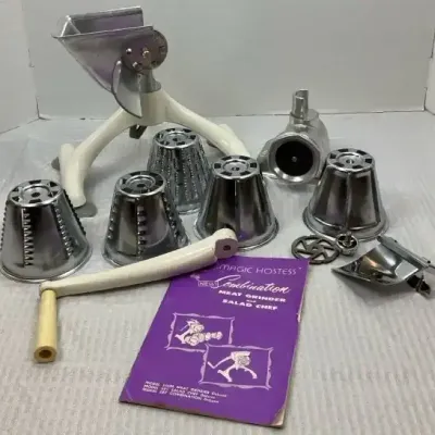 Vintage Magic Hostess Combination Meat Grinder & Salad Chef 