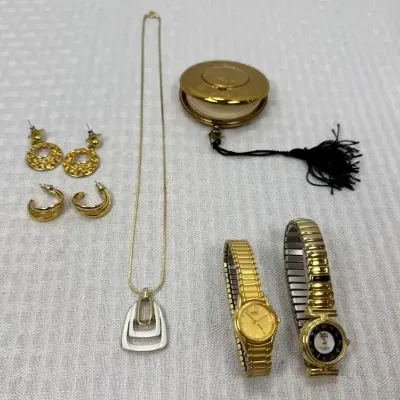 Jewelry, Seiko Watche & Fifth Avenue Powder Compact