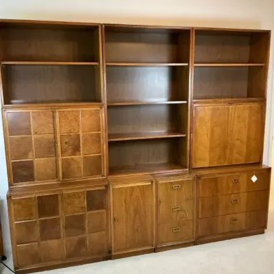 Founders Mid-Century Modern 9-Piece Modular Wall Unit