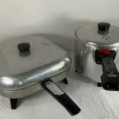 Sunbeam Mid-Century Electric Frypan & Saucepan/Deep Fryer Duo