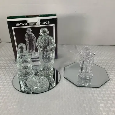 Vintage Pacific Rim 4-Piece Glass Nativity