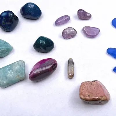 Tumbled Gemstone Mix And A Few Sea Glass