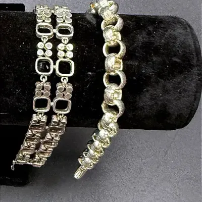 Italian Sterling Silver Bracelet & Finland 830S Bracelet