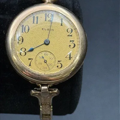 Vintage Marriage Watch Featuring An Elgin Pocket Watch On A GEMCO Expansion Band