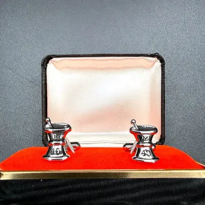 Silver-toned Pharmacist Cufflinks