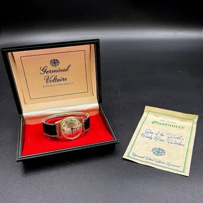 A Vintage Germinal Voltaire Watch In Original Packaging 