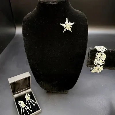 Mid-Century Rhinestone Costume Jewelry Lot
