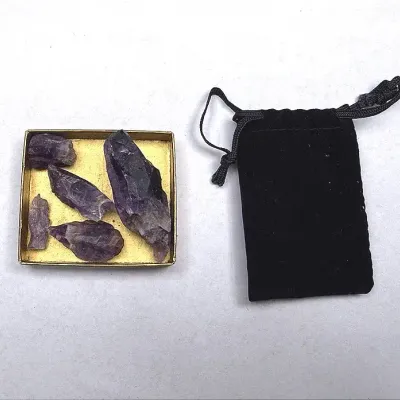 Five Pieces Of Unpolished Amethyst