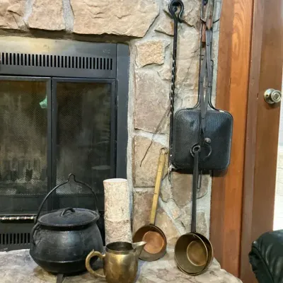 Vintage Fireplace Tools & Cast Iron and Brass Accessories