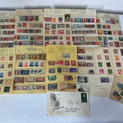 Vintage U.S. & Worldwide Postage Stamps, Stamp Sheets & First Day Covers