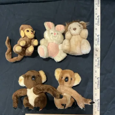 5 Vintage Stuffed Animals