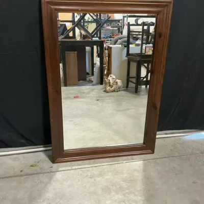Large Wood Framed Mirror