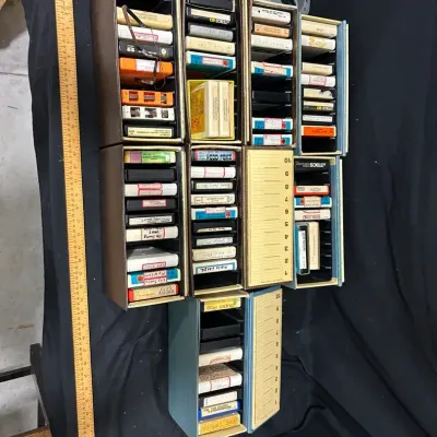 8 Track Cassettes With Cases