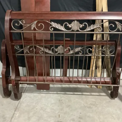 Queen Bed Wood And Metal