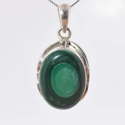 Malachite Sterling Silver Pendant