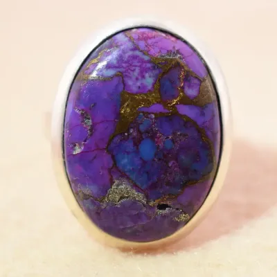 Purple Turquoise Sterling Silver Ring