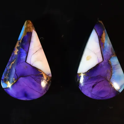 15.4ct Purple Dahlia Doublets 
