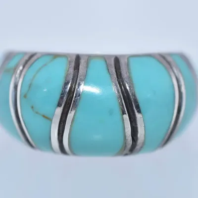 Turquoise Sterling Silver Dome Ring