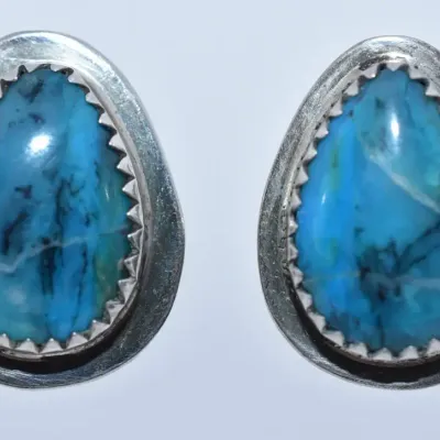Turquoise Sterling Silver Stud Earrings