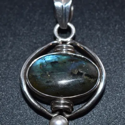 Labradorite Sterling Silver Pendant