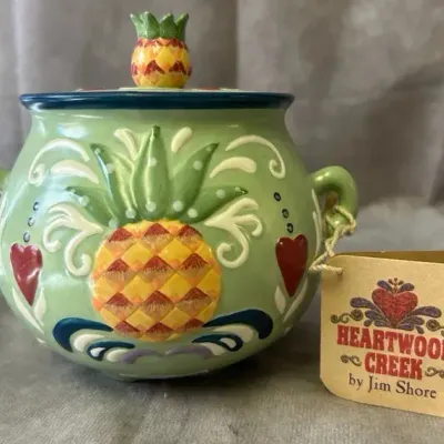 Jim Shore Heartwood Creek Ceramic Lidded Candle 