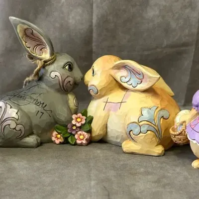 Jim Shore Easter Rabbit Sculptures 
