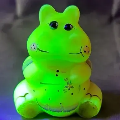Fenton Uranium Glass Hippo Figure 