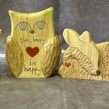 Heavenly Woods Carved Wood Decorative Animal Sculptures 