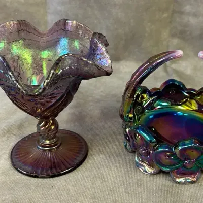 Fenton Carnival Glass Candy Dishes 