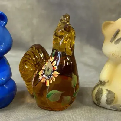 Collection of Fenton Glass Animal Figures 