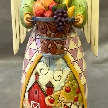 Jim Shore “Autumn Bounty” Wind-Up Musical Figurine 