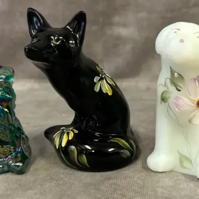 Fenton Glass Hand Painted Animal Figures 