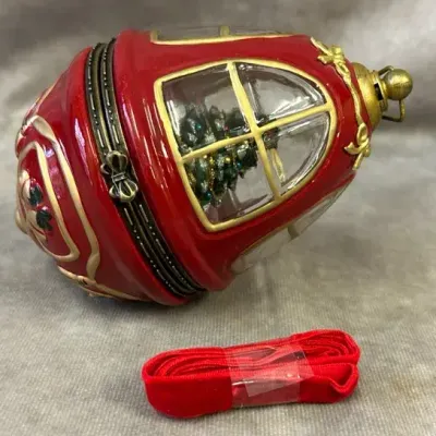 Valerie Christmas Windows Musical Hanging Ornament 