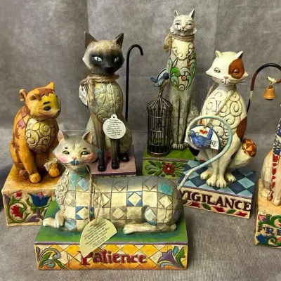 Jim Shore Collection of 7 Cat Figures 