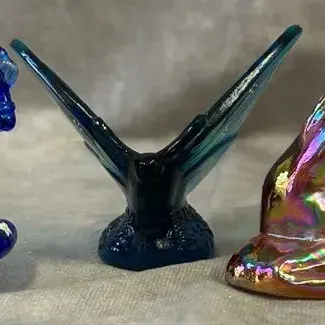 Fenton Glass Hand Painted Animal Figurines 