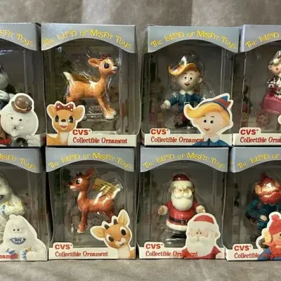 Vintage Full Collection CVS “The Island of Misfit Toys” Christmas Ornament Set