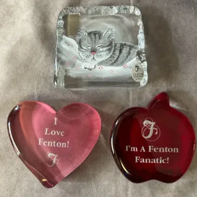 Fenton Glass Paperweights 