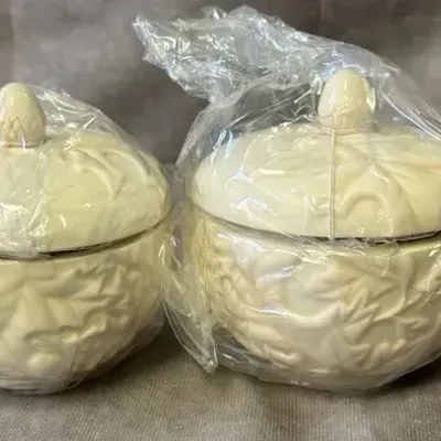 Pair of Never Used Hallmark Lidded Ceramic Candles
