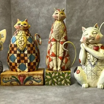 Collection of Jim Shore Cat Figures