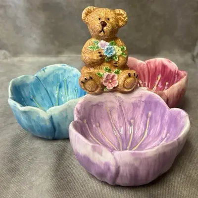 Boyds Bear 3-Compartment Ceramic Dish
