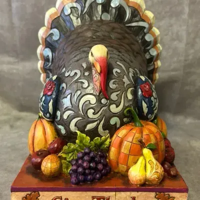 Jim Shore “Give Thanks” Turkey Large Figurine 