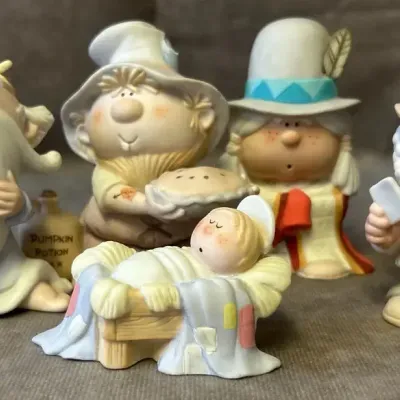 Vintage Collection of Ceramic Bumpkins Figurines 