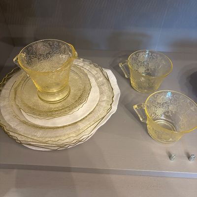 Yellow Vintage Glass