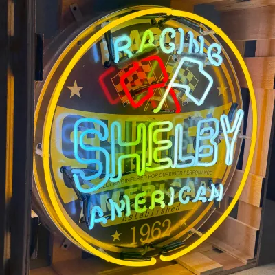Sale Photo Thumbnail #68: Shelby American Racing 1962 Neon Porcelain Can - Second View