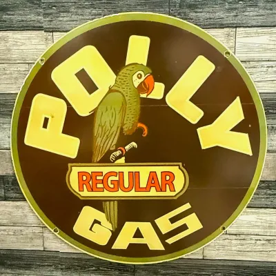 Sale Photo Thumbnail #41: Polly Regular Gas Porcelain Sign - Second View
